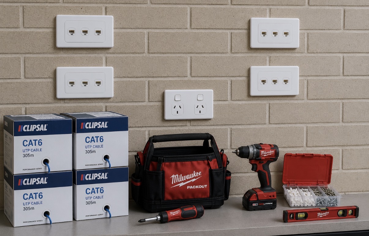 Clipsal Cat6 supply & installation