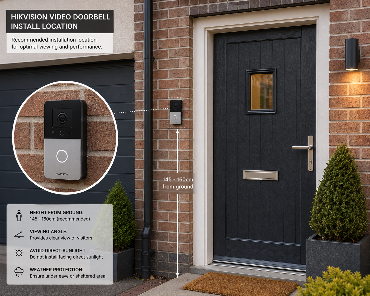 Hikvision video doorbell — residential install