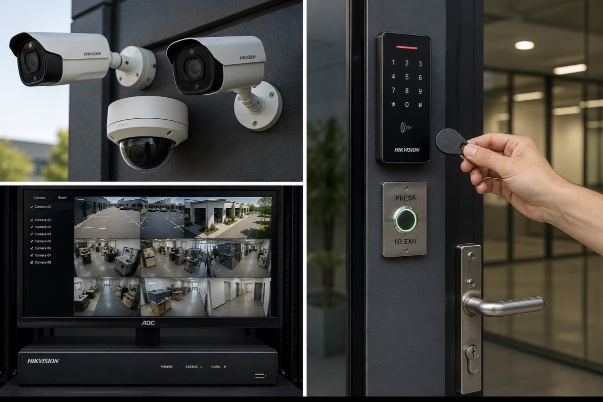 CCTV cameras and access control system